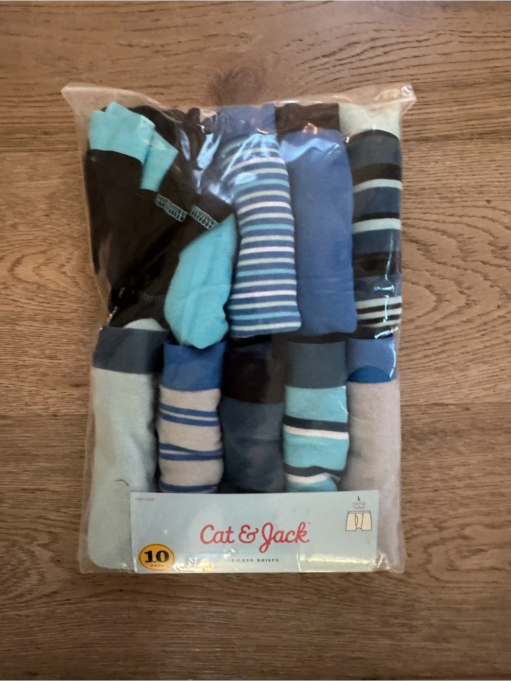 Cat & Jack Boys' Blue Multi 10-Pack Boxer Briefs